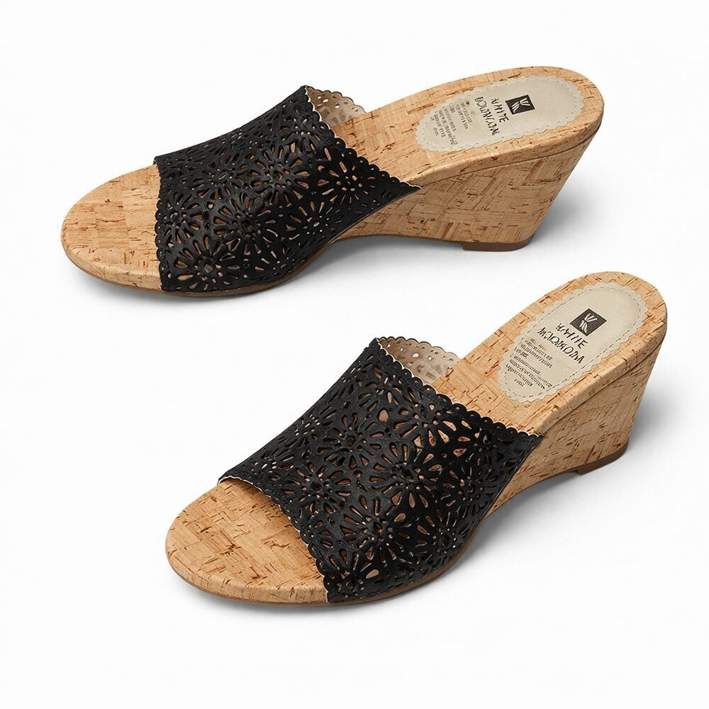 WHITE MOUNTAIN Adira Wedge Slide Sandals Shoes 9M